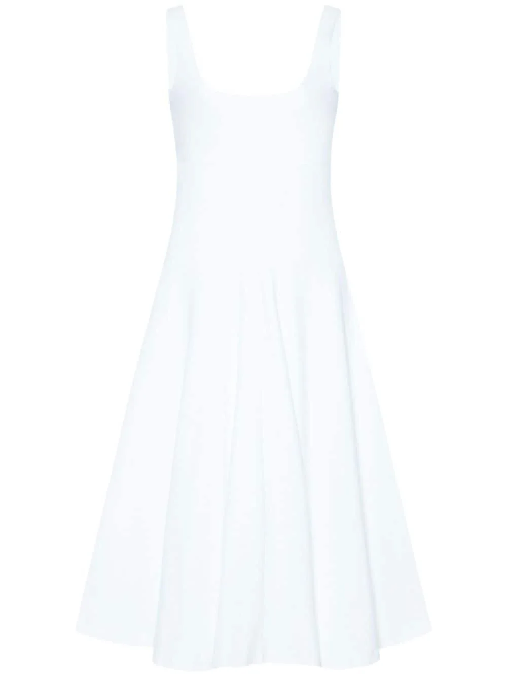 scoop-neck flared dress - 1