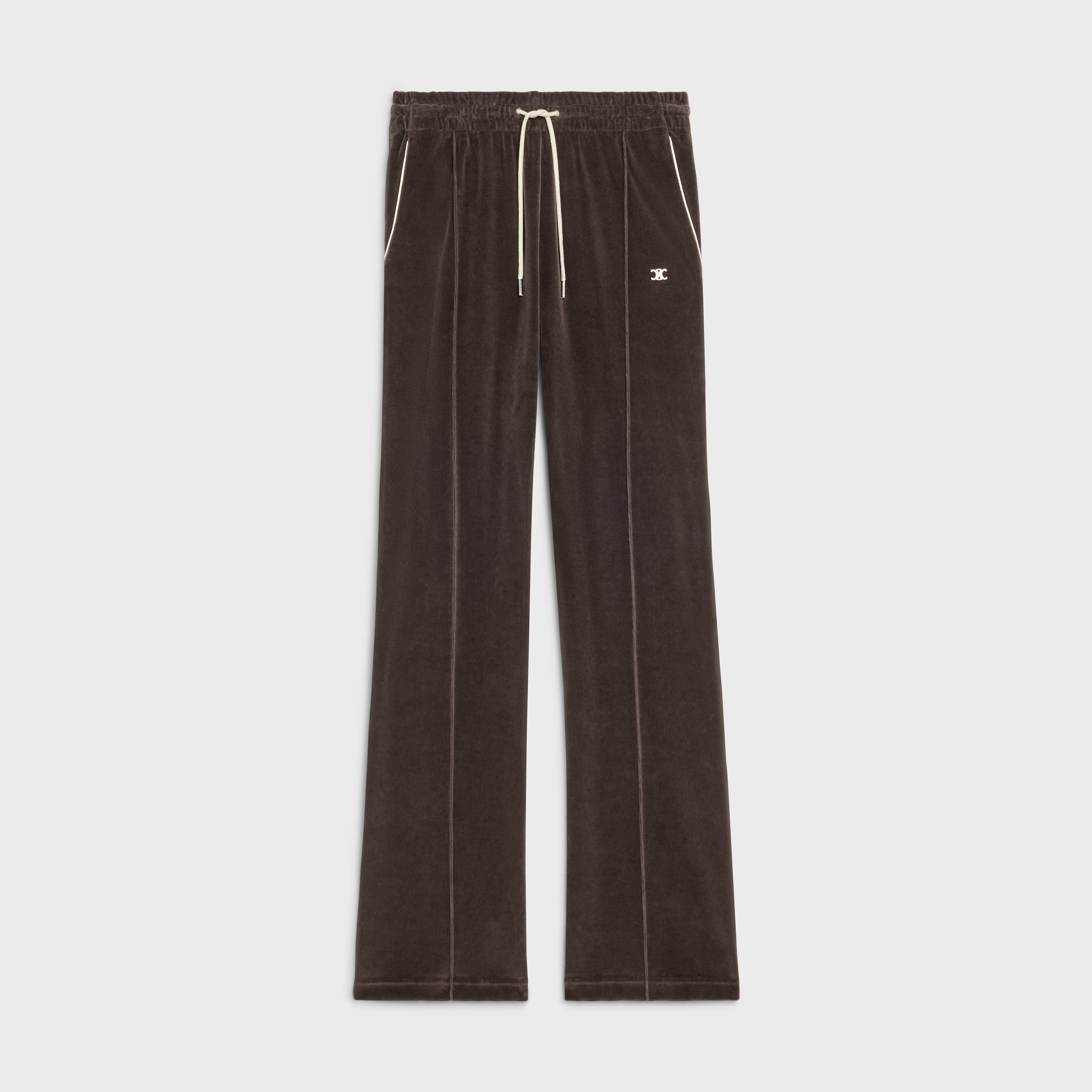 TRIOMPHE FLARED JERSEY TRACK PANTS IN VELVET JERSEY - 1