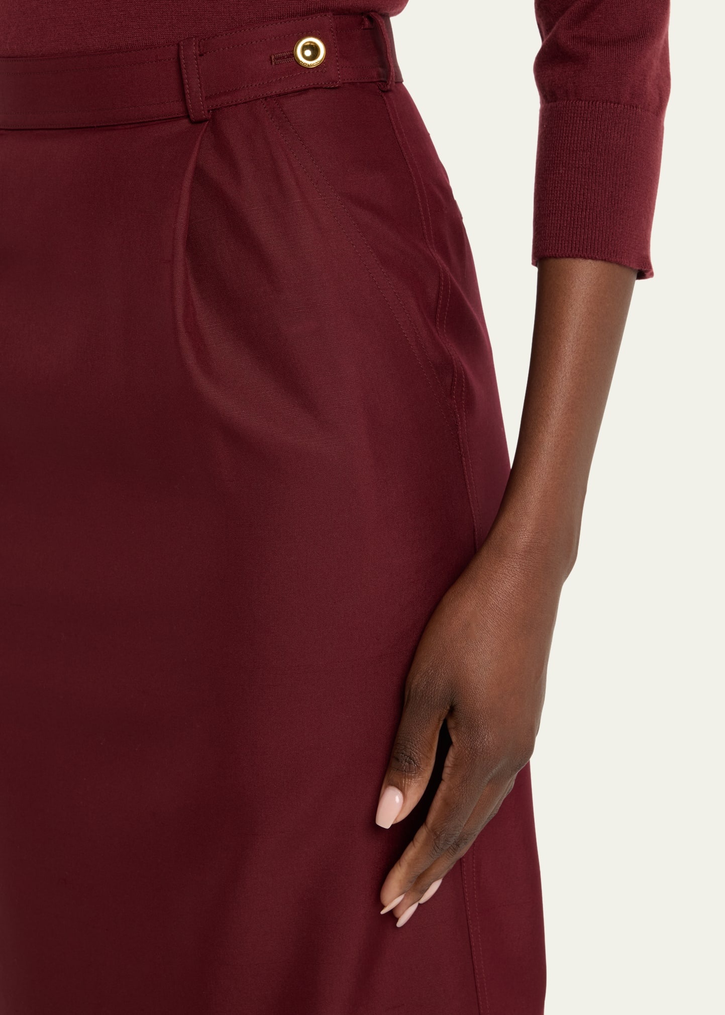 Lizzy Pleated Silk Skirt - 5