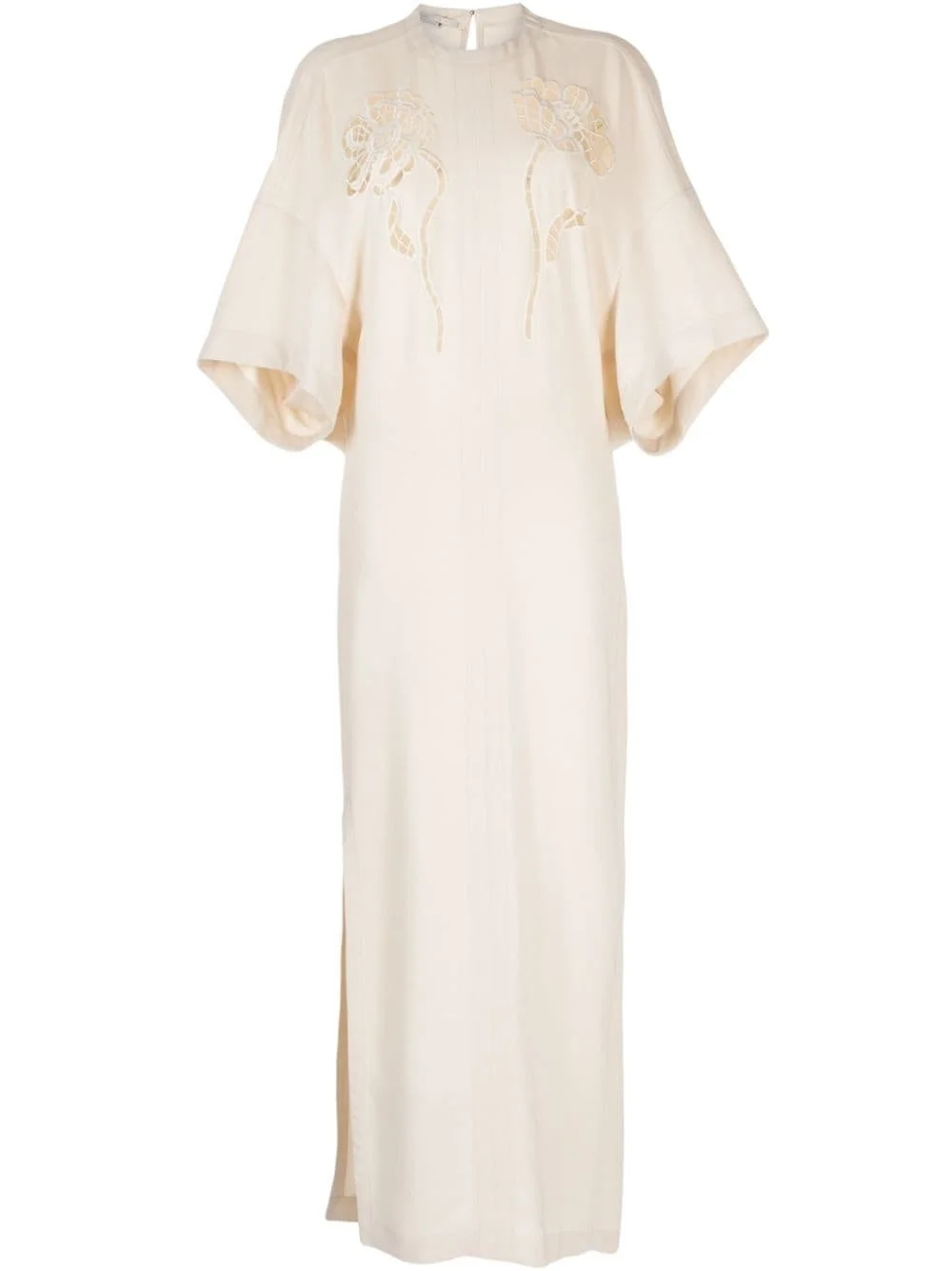 broderie-anglaise cotton midi dress - 1