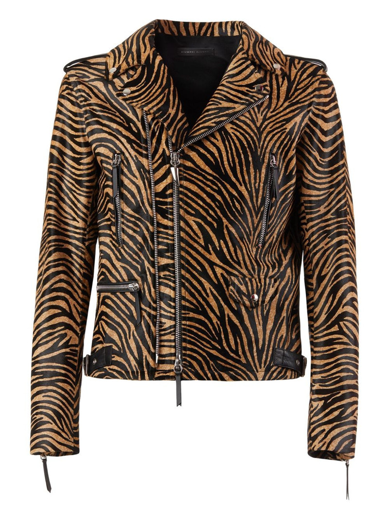 Kian animal-print biker jacket 1