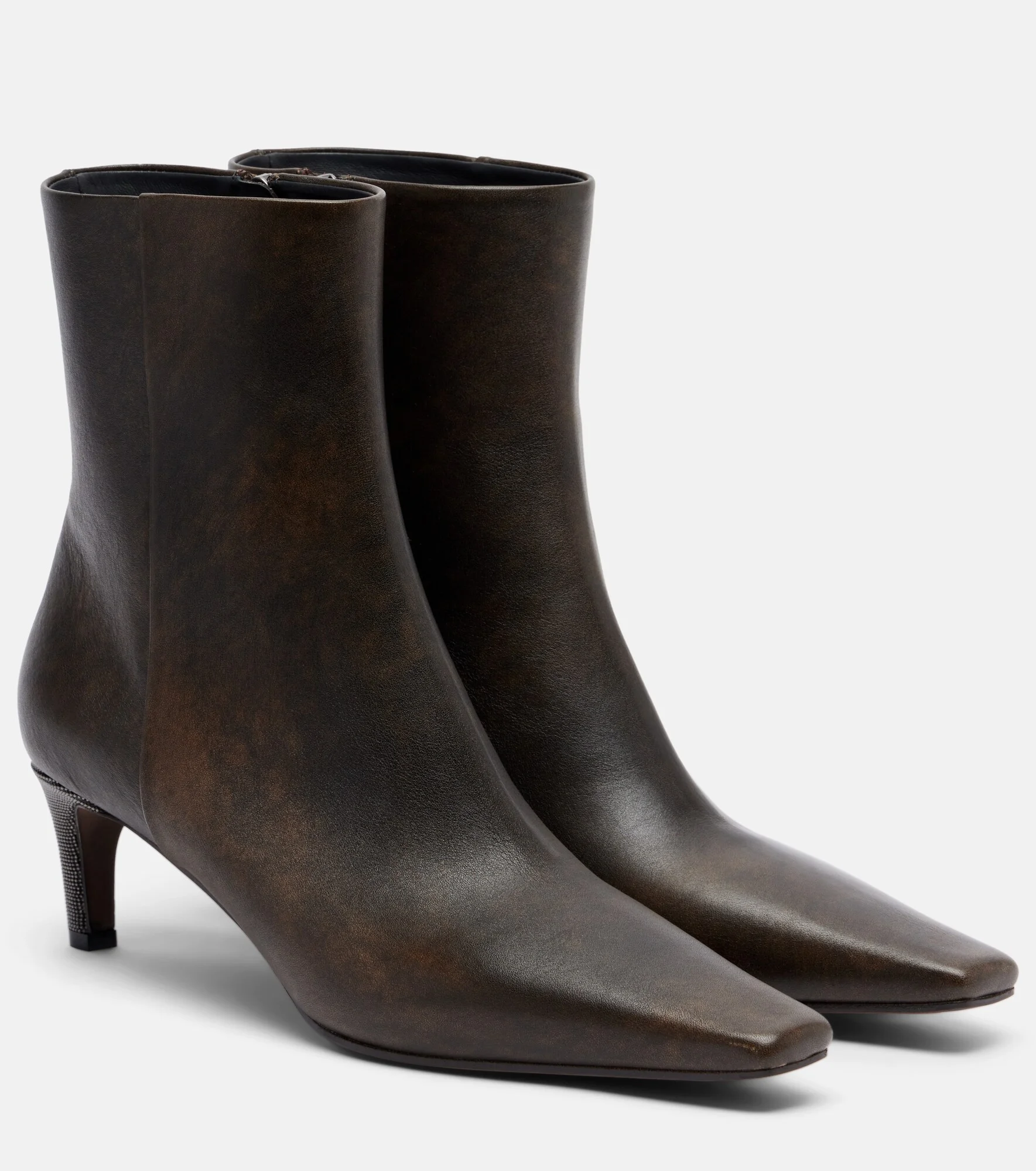 Monili leather ankle boots - 1