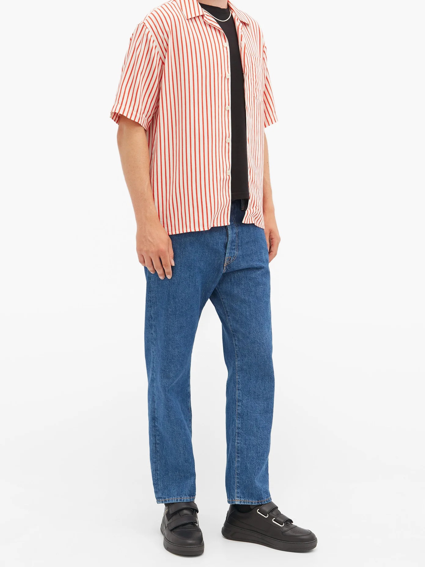 Cuban-collar striped shirt - 6