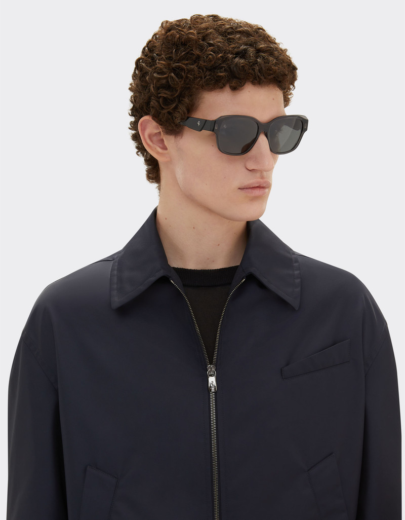Ferrari Ferrari sunglasses in transparent black acetate with polarised black lenses outlook