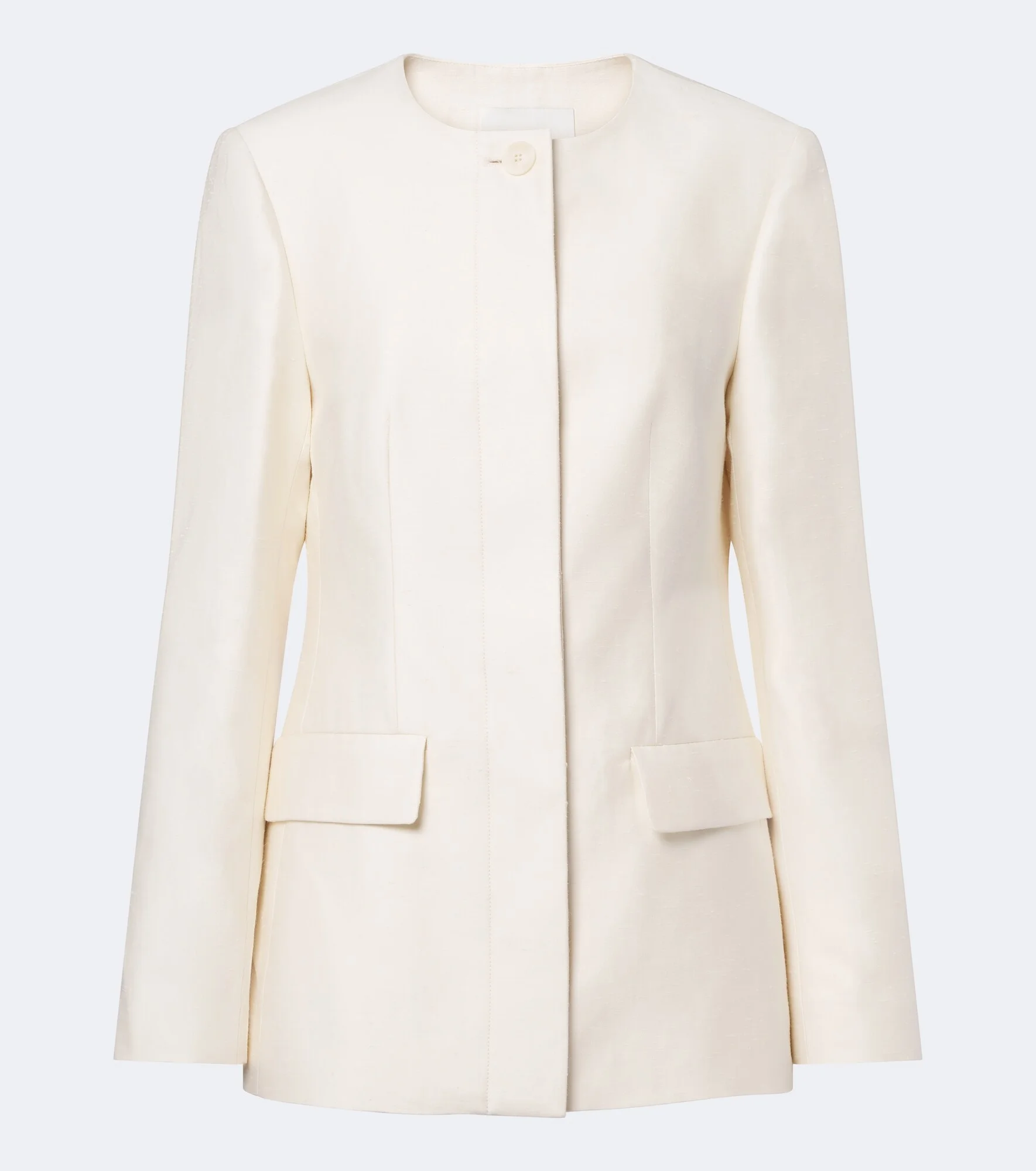 Myra cotton, linen, and silk-blend blazer - 1