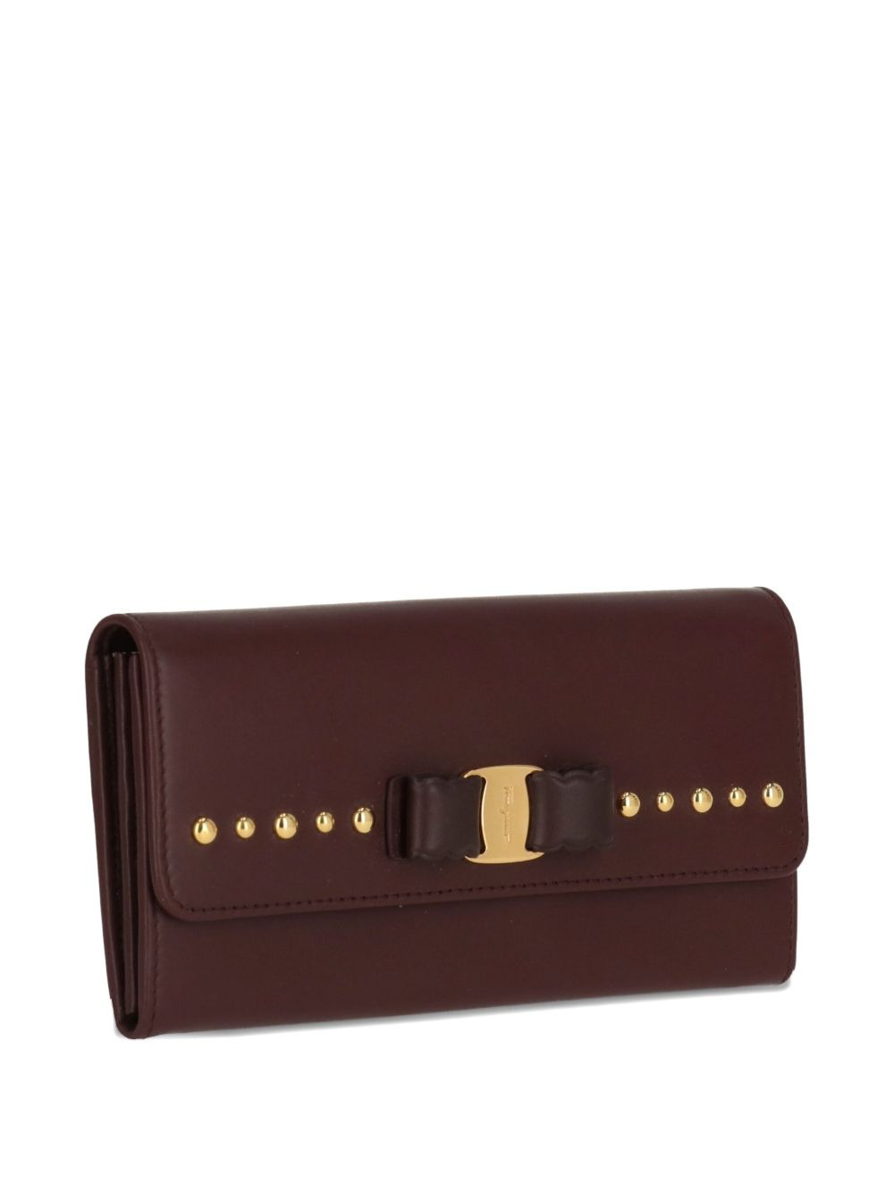 bow-embellished studded wallet - 3