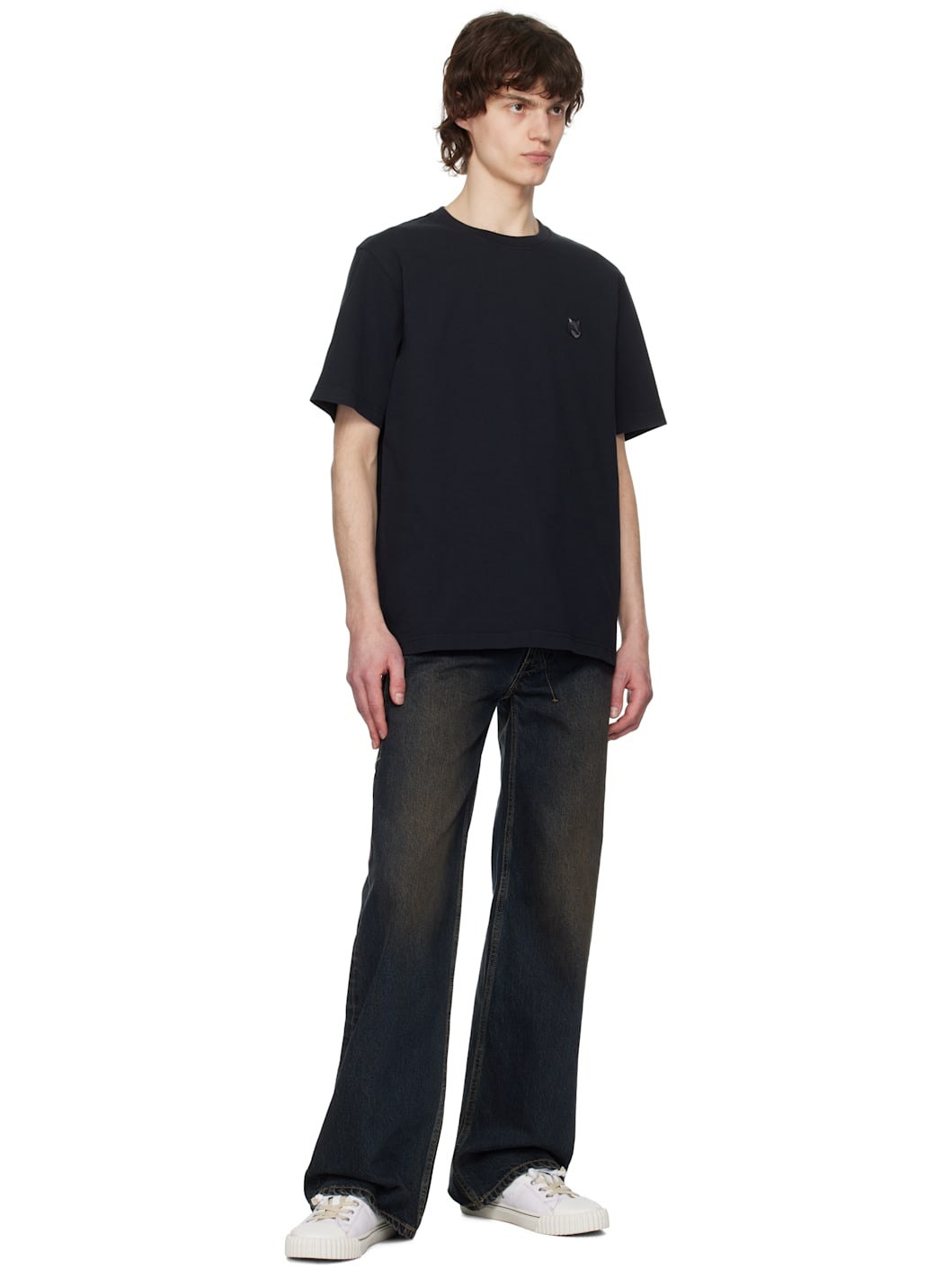 Black Bold Fox Head Patch Comfort T-shirt - 4
