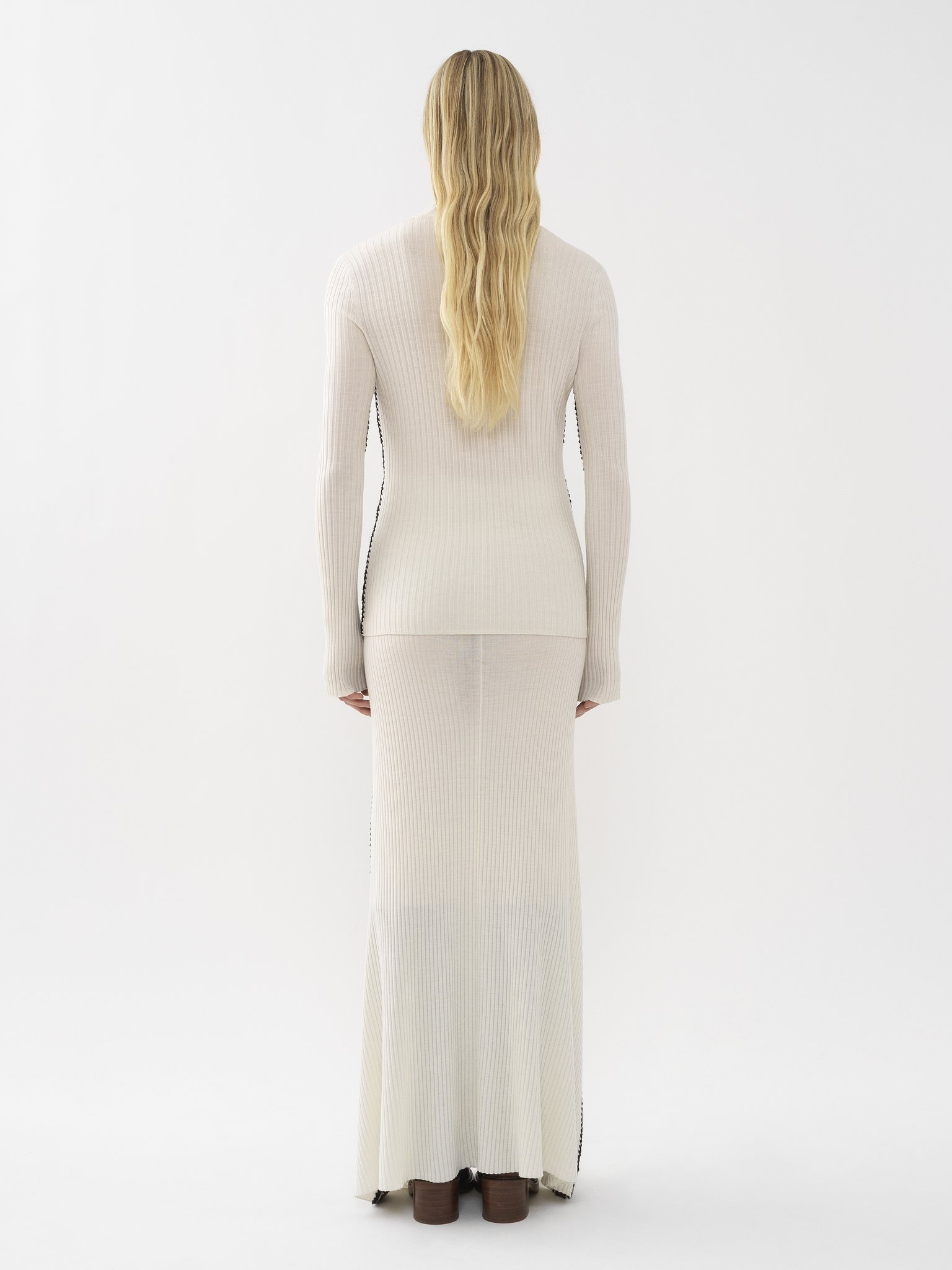 RIBBED MAXI SKIRT - 3