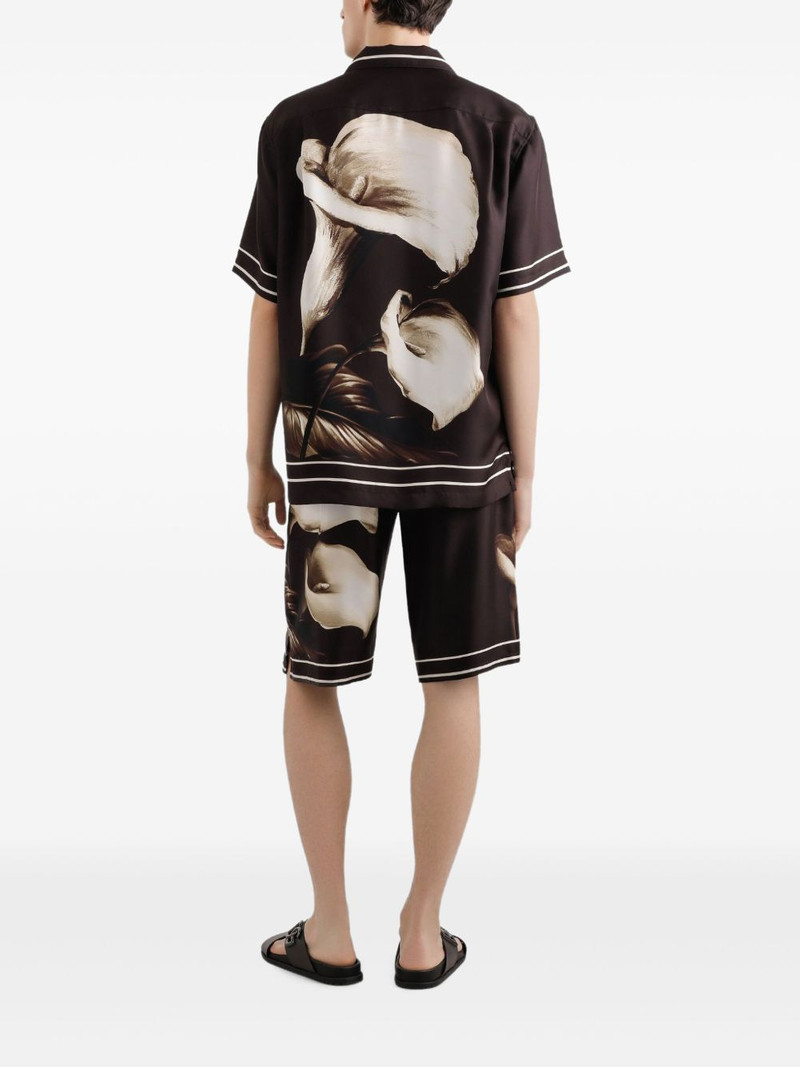 calla lily-print drawstring shorts 3