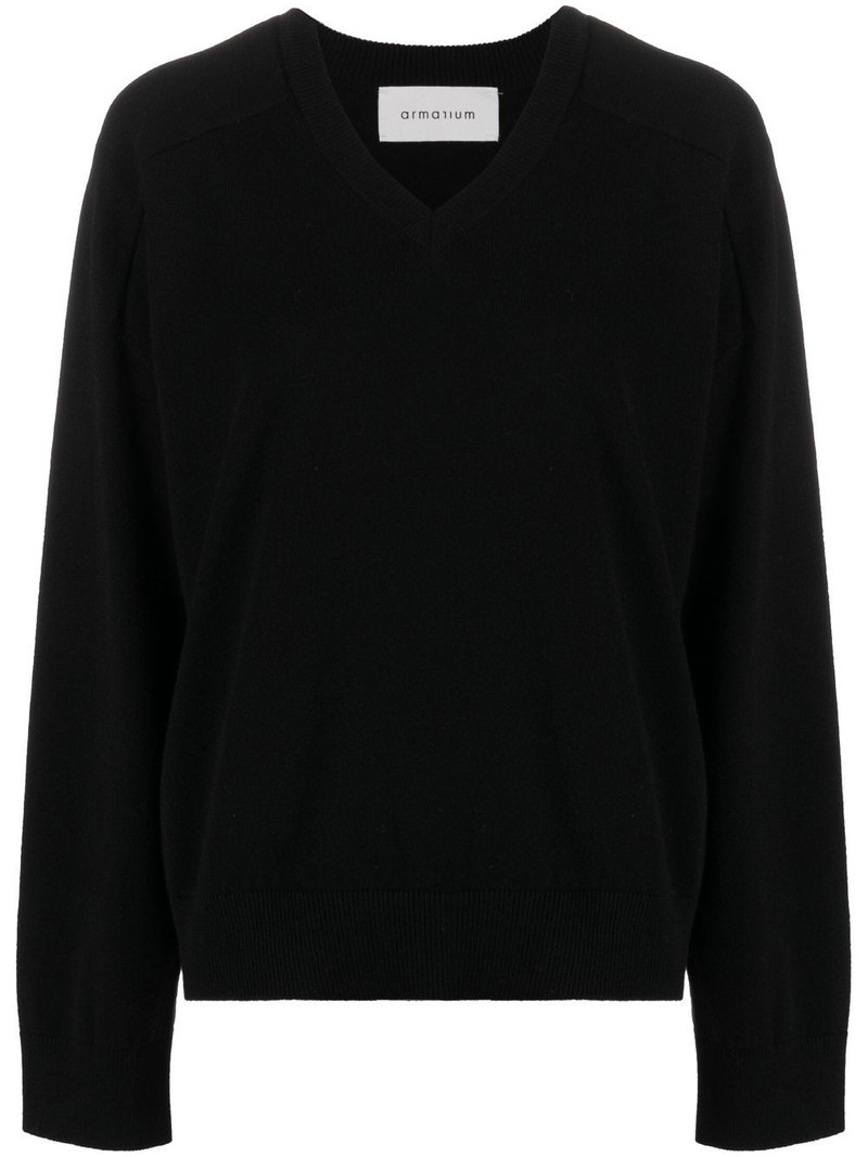 V-neck knitted jumper 1