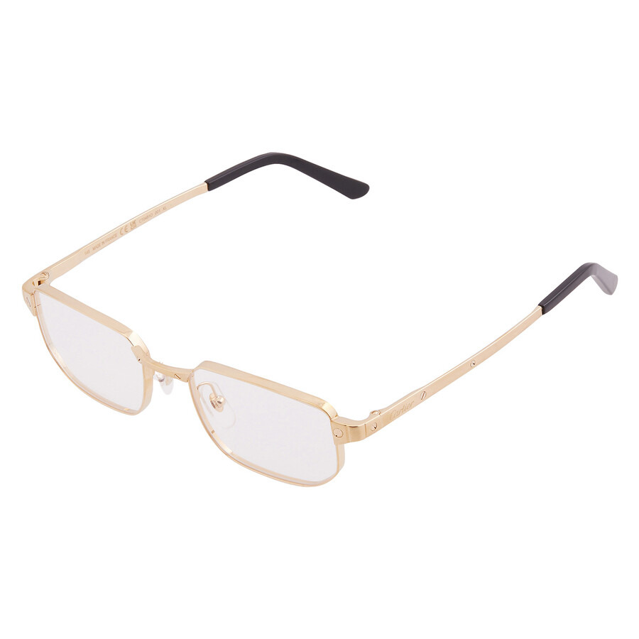 Cartier Santos de Cartier Demo Rectangular Men's Eyeglasses CT0481O 001 53 - 3
