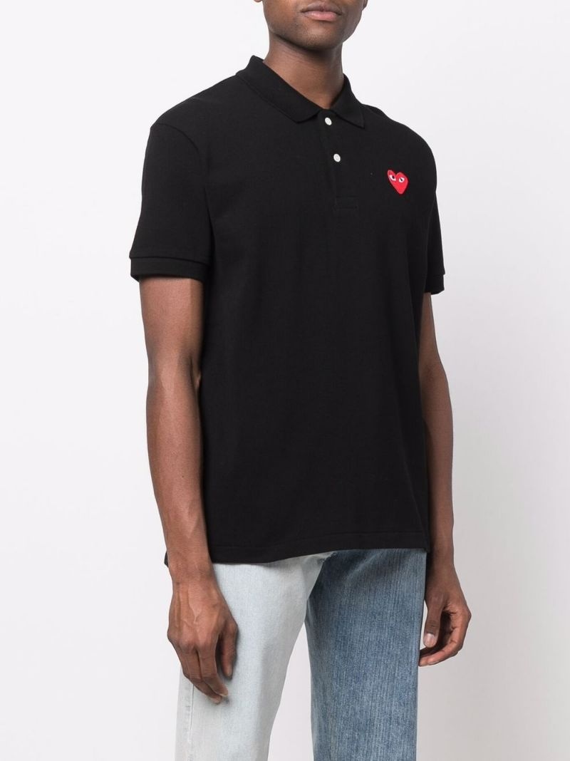 logo-patch polo shirt - 3