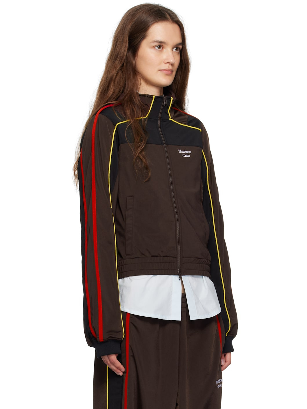 Brown Shrunken Track Jacket - 2