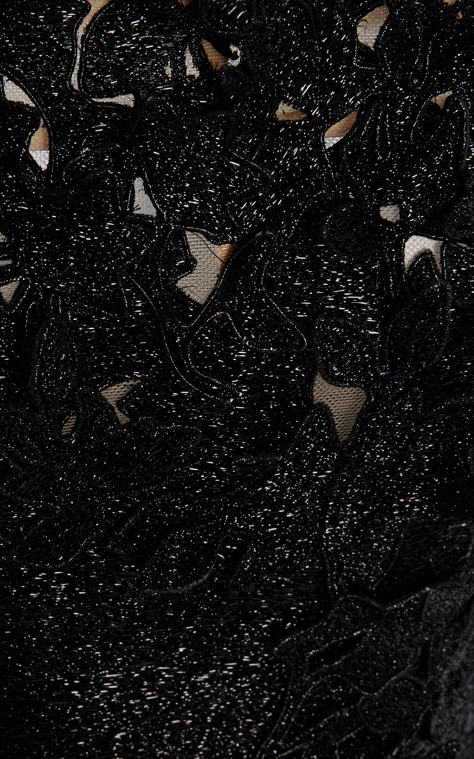 Embroidered Threadwork Mini Dress black - 7