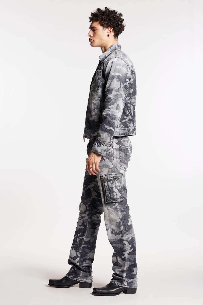 GREY CAMO WASH ROADIE JEANS - 3