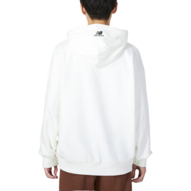 New Balance Logo Print Hoodie 'White Tan' 5CC44353-IV - 4