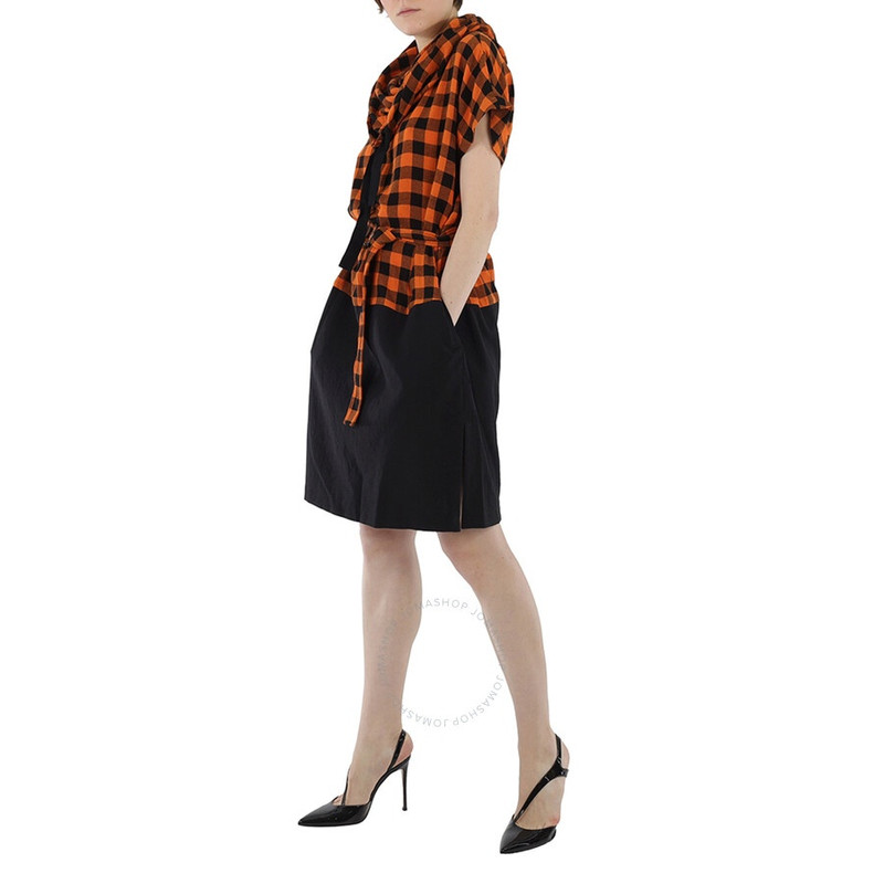 KENZO Kenzo Wool Blend Check Snood Dress outlook
