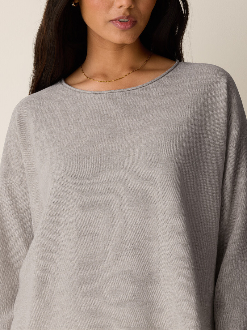 Organic Linen Cotton Jewel Neck Box-Top 5