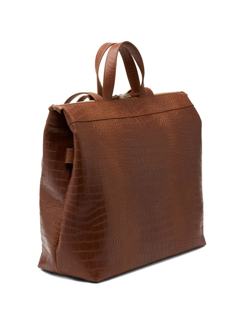 Borso croc-embossed tote bag 3