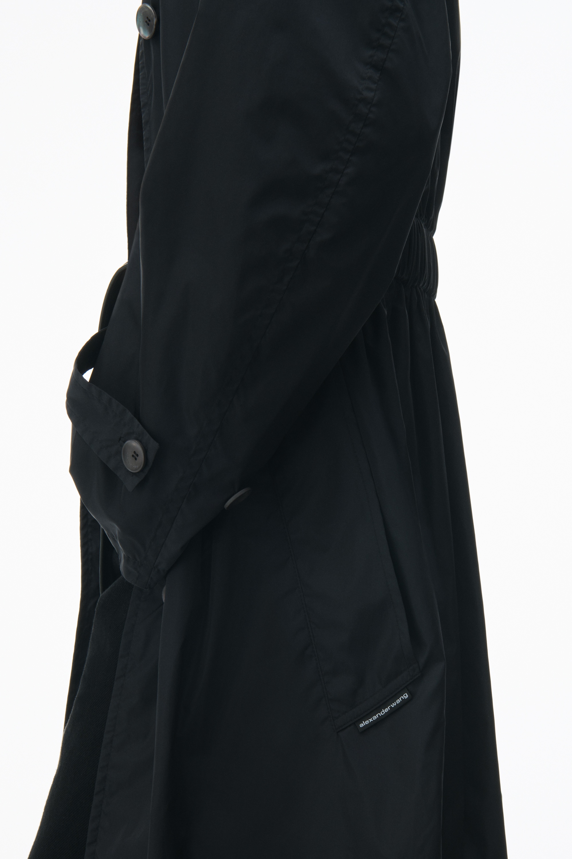 belted nyon car coat - 4