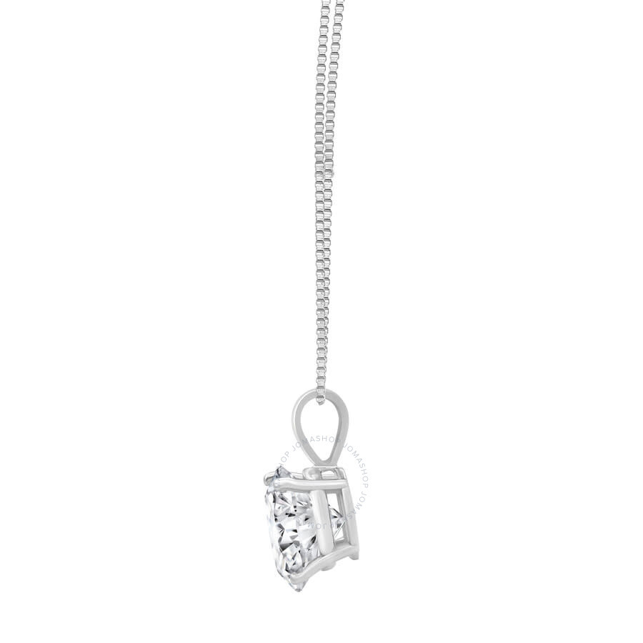 Brilliant Diamond - Brilliant Diamond 14KT White Gold 2.00 Carat Lab Grown Diamond Pendant Necklace for Women - 3