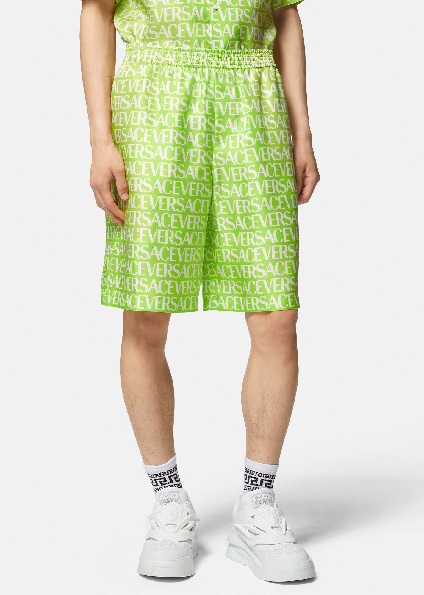 Versace Allover Silk Shorts - 3