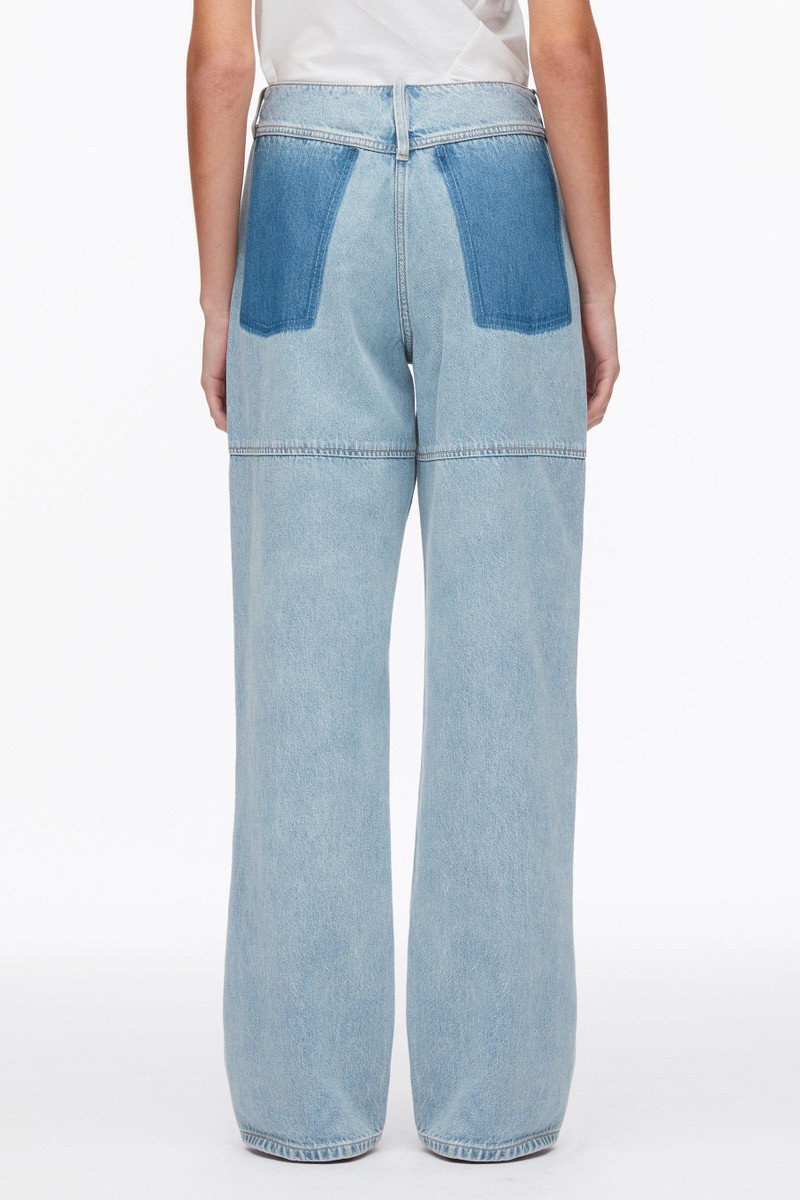 Ghost Patch Straight Leg Denim Pants 5