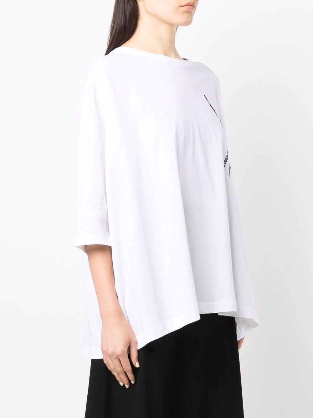 stitched logo T-shirt - 3