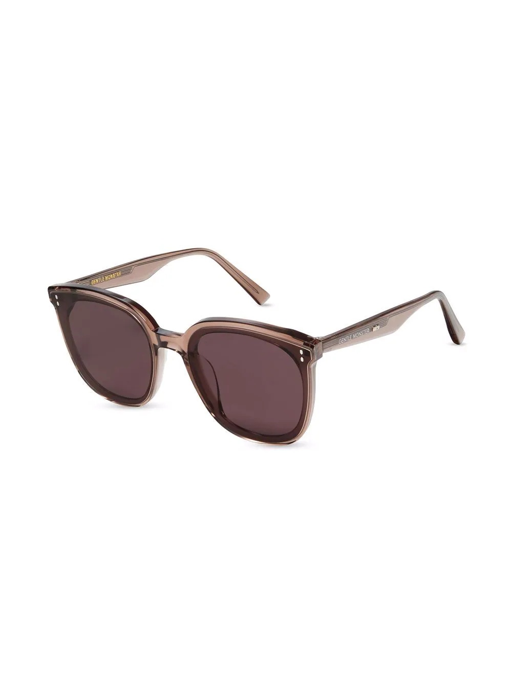 Rosy two-tone round frame sunglasses - 2