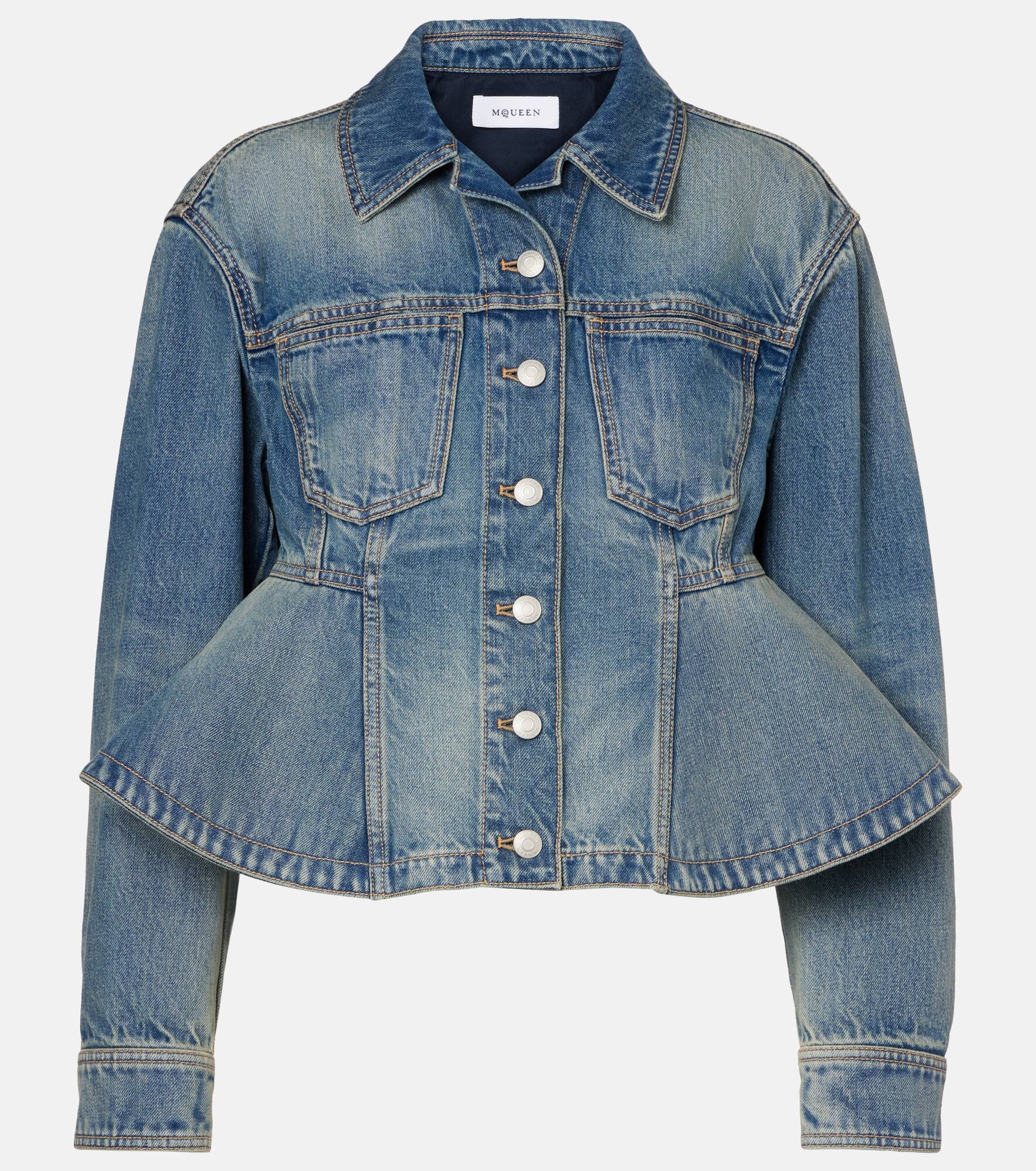 Peplum denim jacket - 1