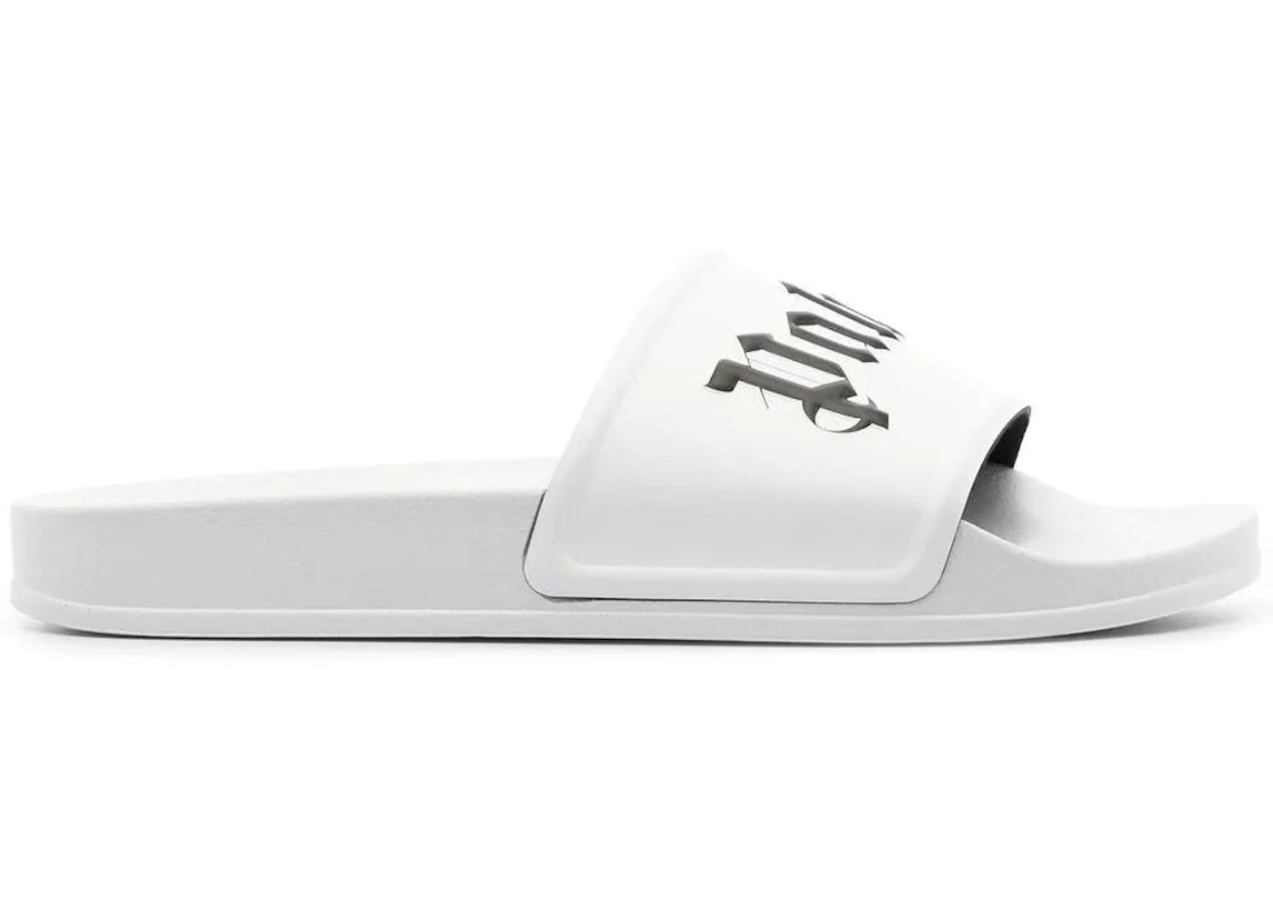 Palm Angels Logo Slide White Black - 1