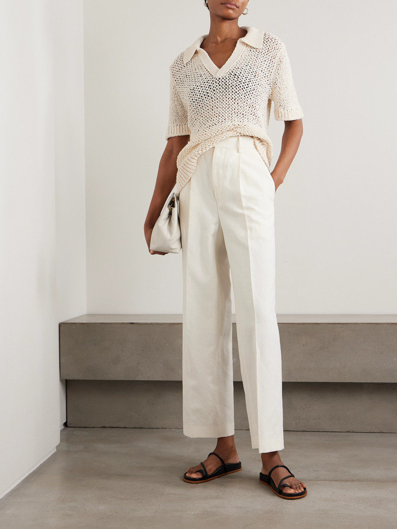 LIBEROWE Open-knit Polo Sweater outlook