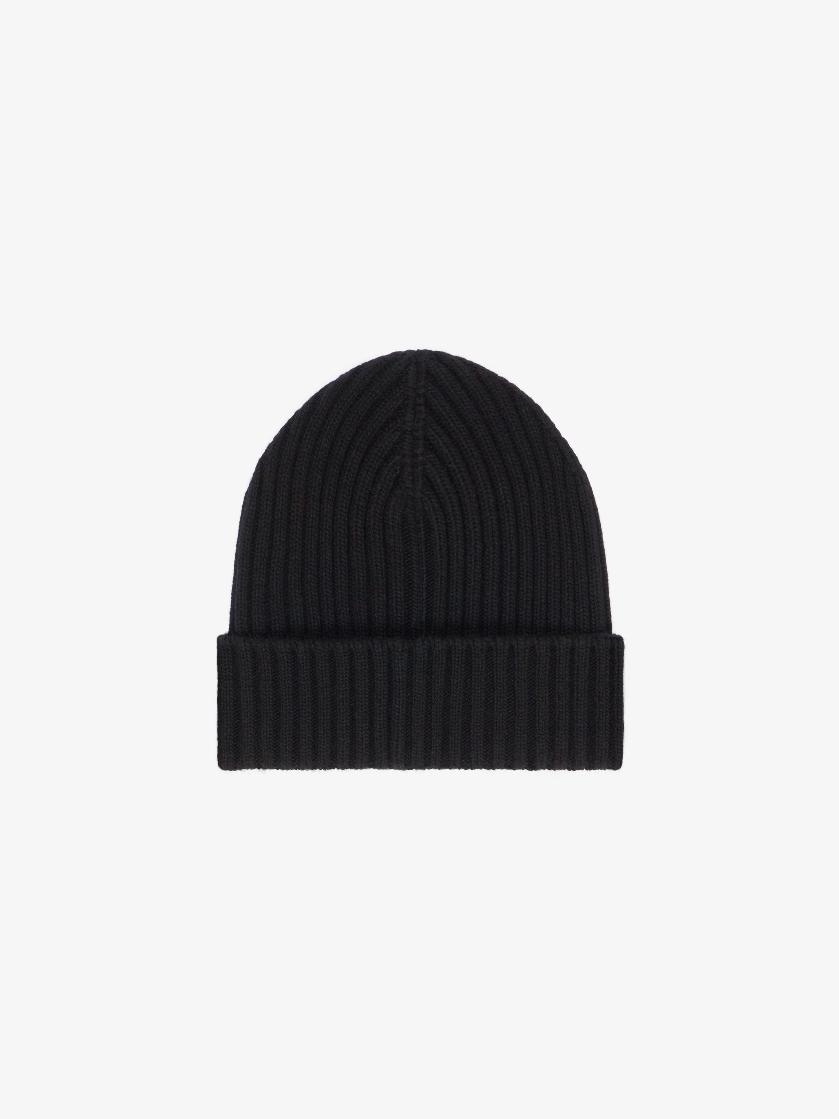 RIBBED BEANIE IN WOOL AND CASHMERE - 2