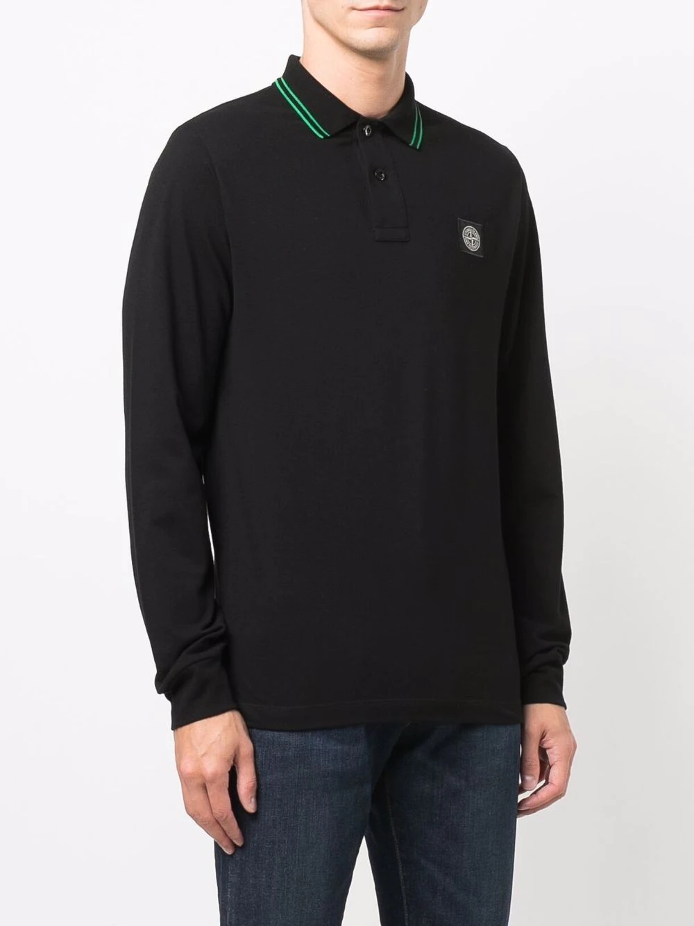 logo-patch polo shirt - 3