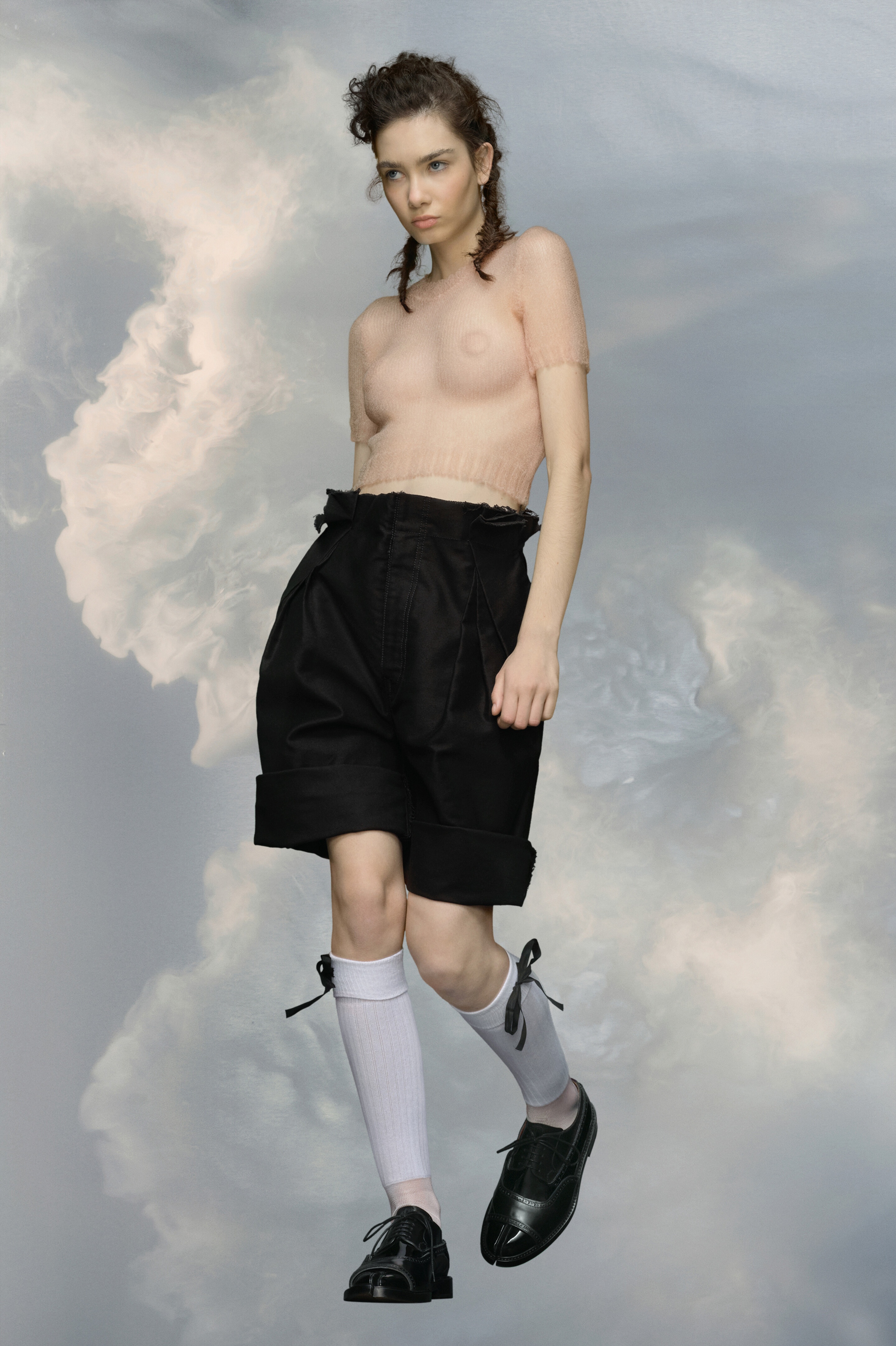 Translucent knit top - 3