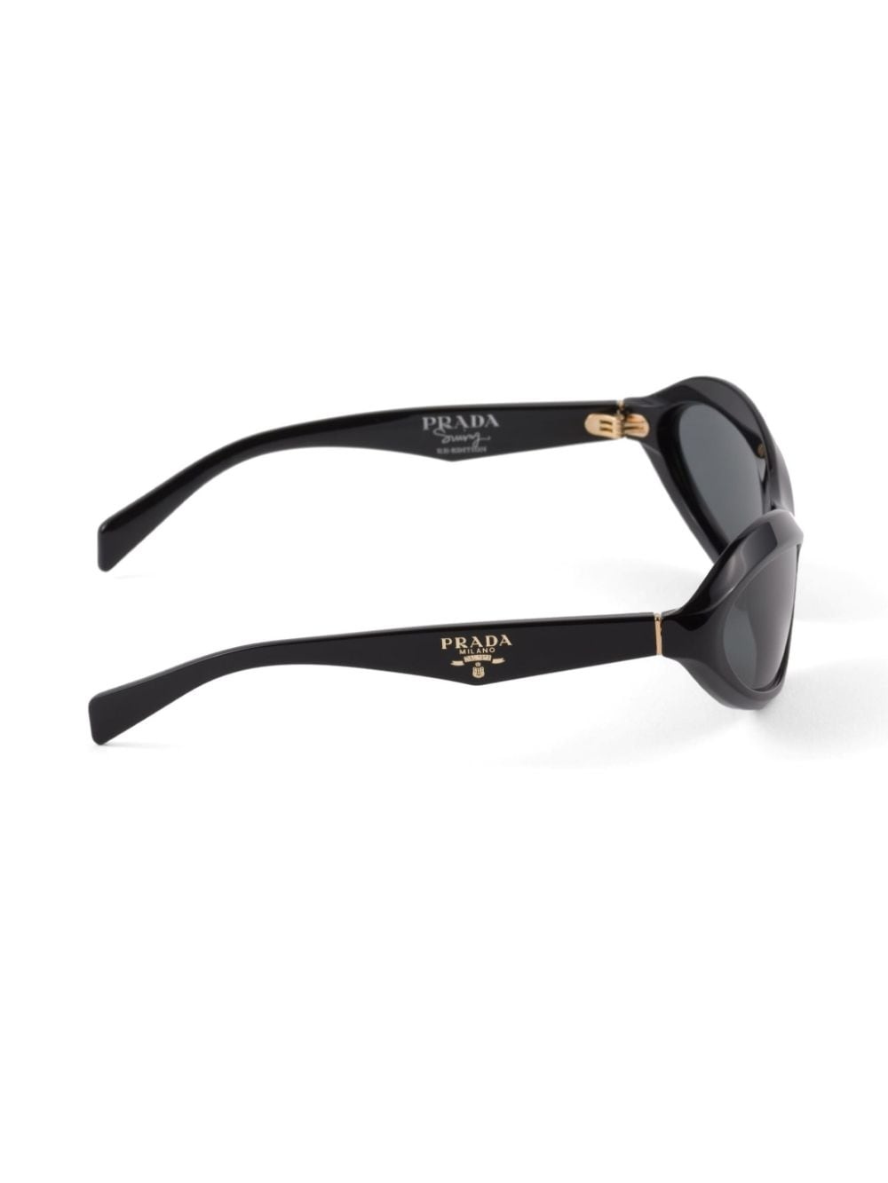 curved shield-frame sunglasses - 4