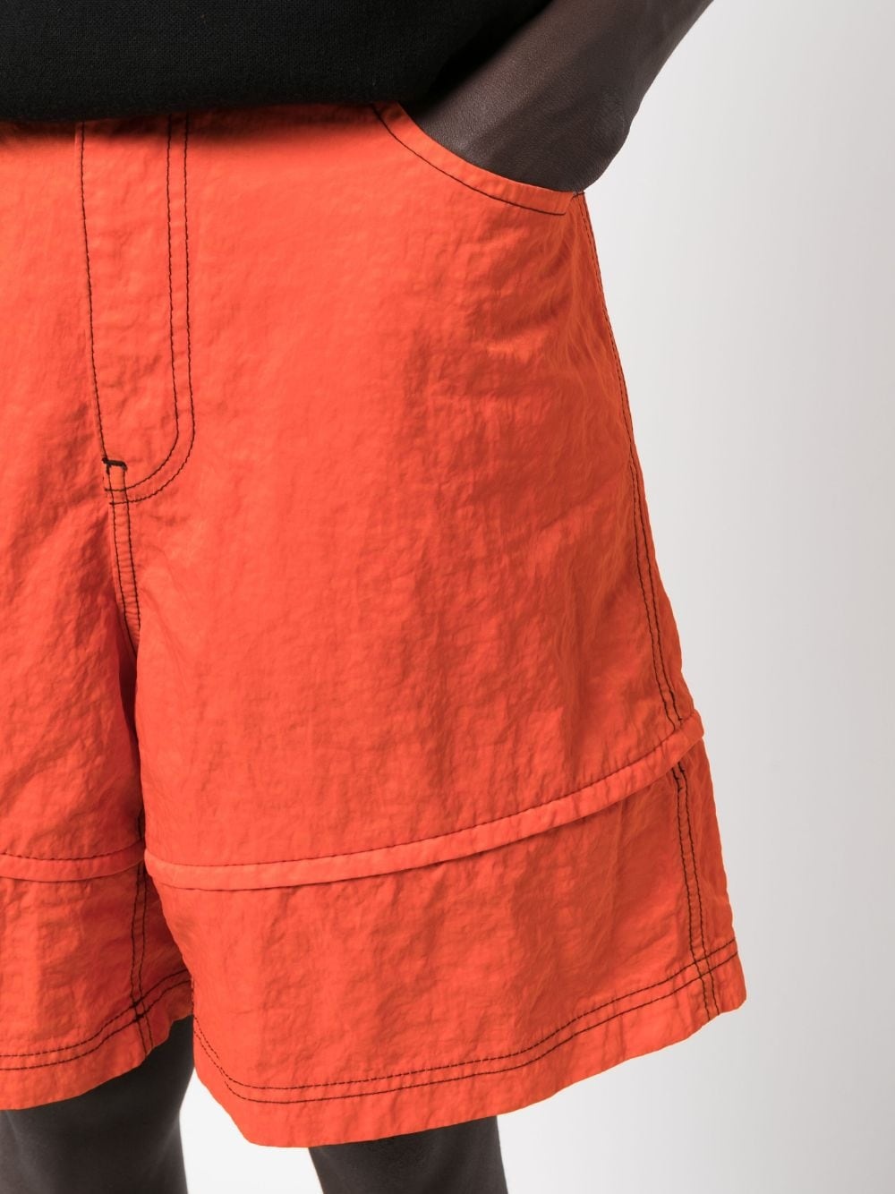 contrast stitching bermuda shorts - 5