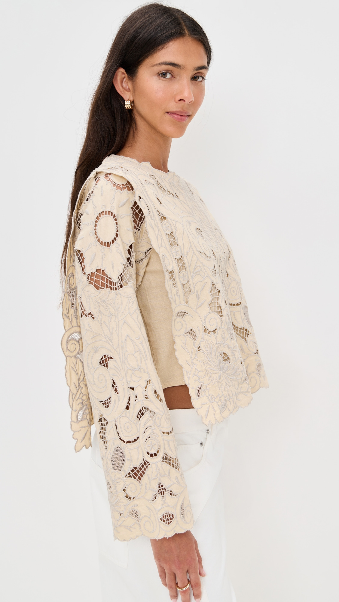 Ceci Embroidery Long Sleeve Top - 3