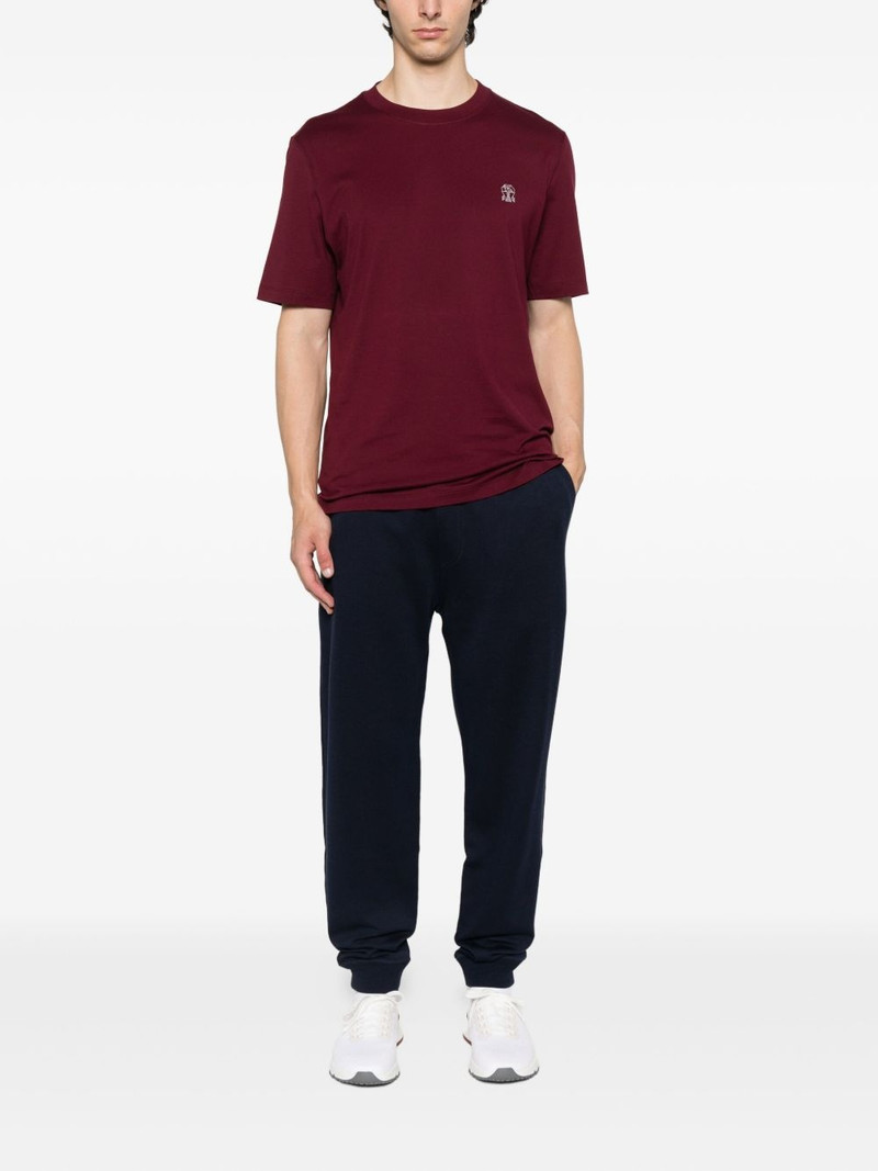 Brunello Cucinelli embroidered crew-neck T-shirt outlook