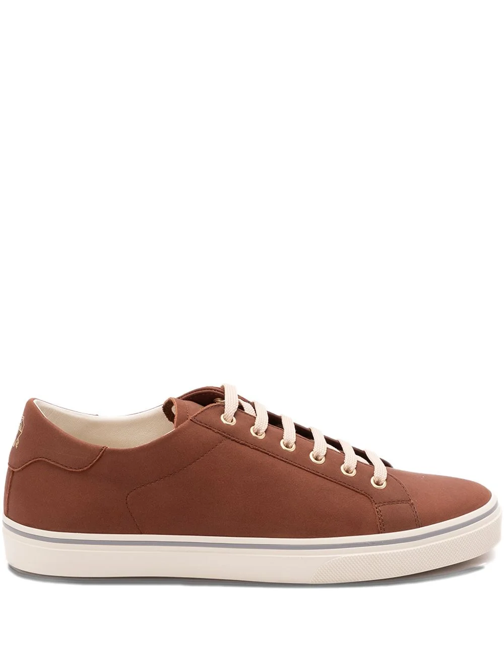 leather lace-up fastening sneakers - 1