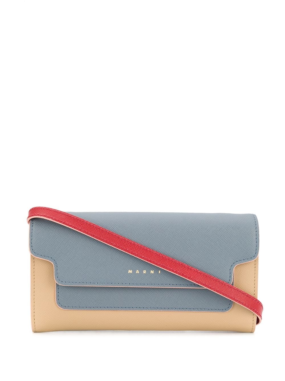 colour-block crossbody wallet - 1