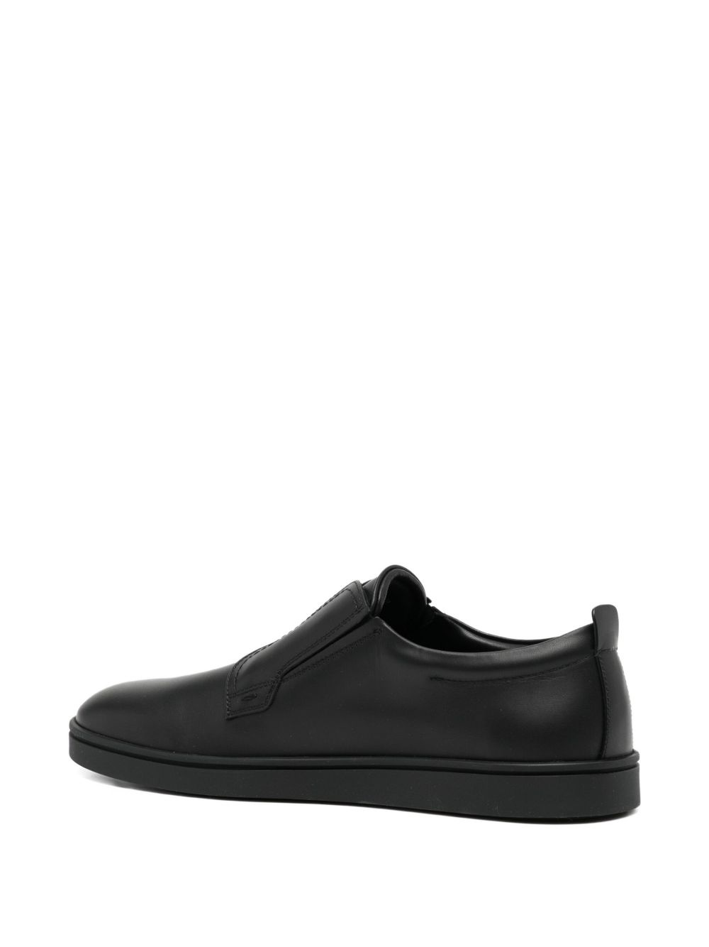 leather slip-on sneakers - 3