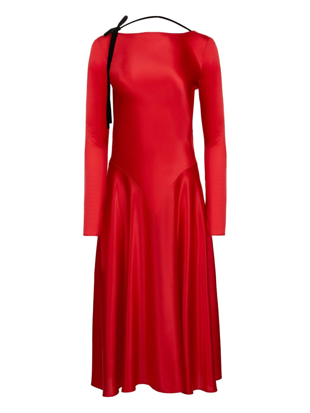 backless satin midi dress - 5