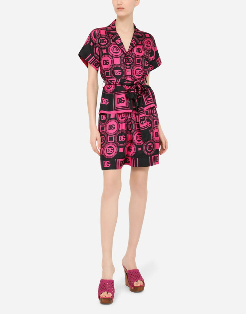 DG-print twill shorts with piping 6