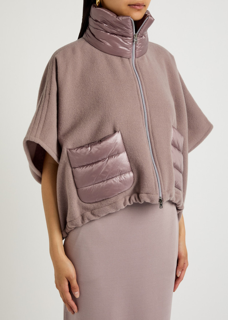 Herno Herno Panelled Wool-blend Poncho outlook