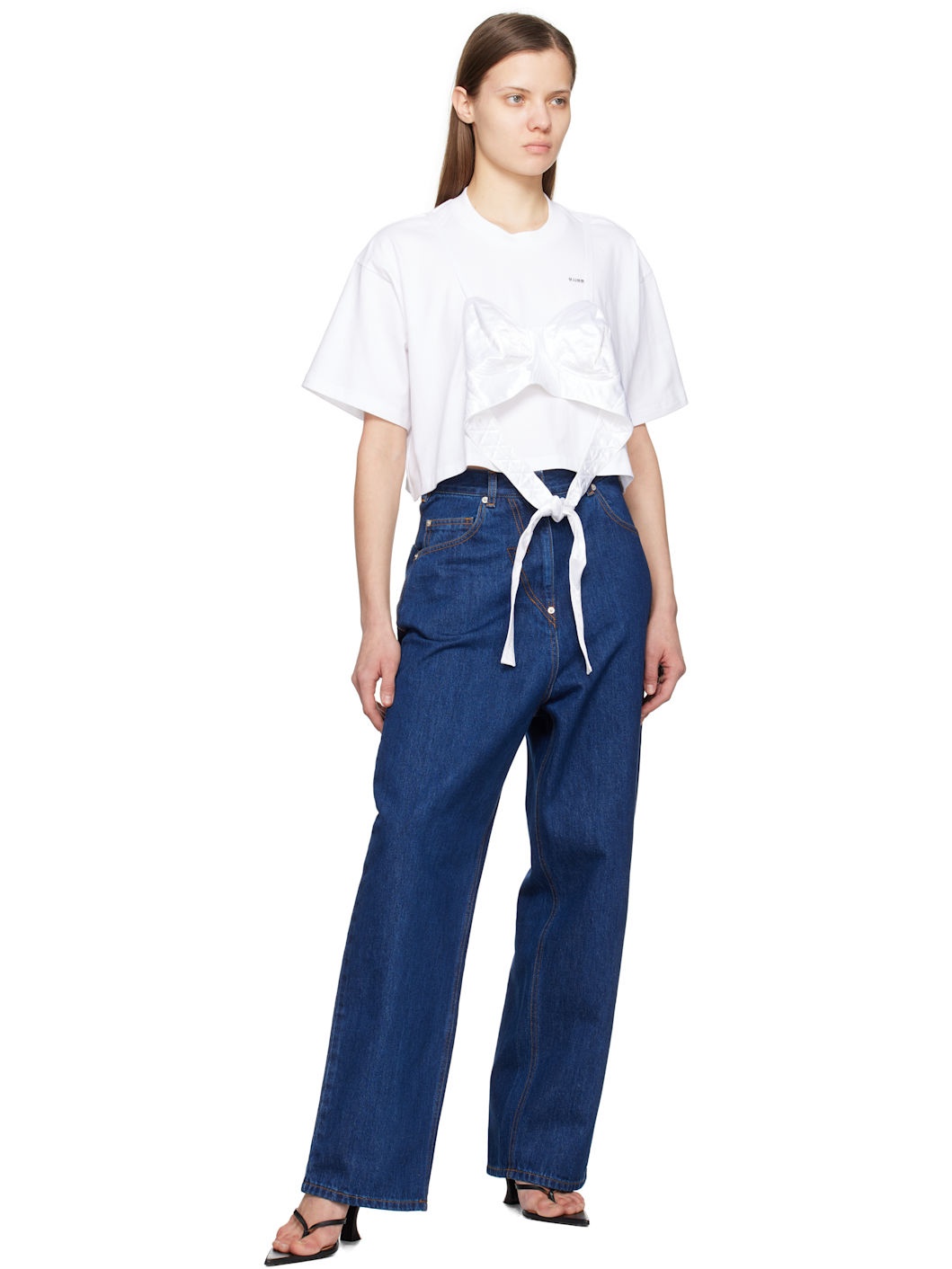 Blue Panty Cutout Jeans - 4