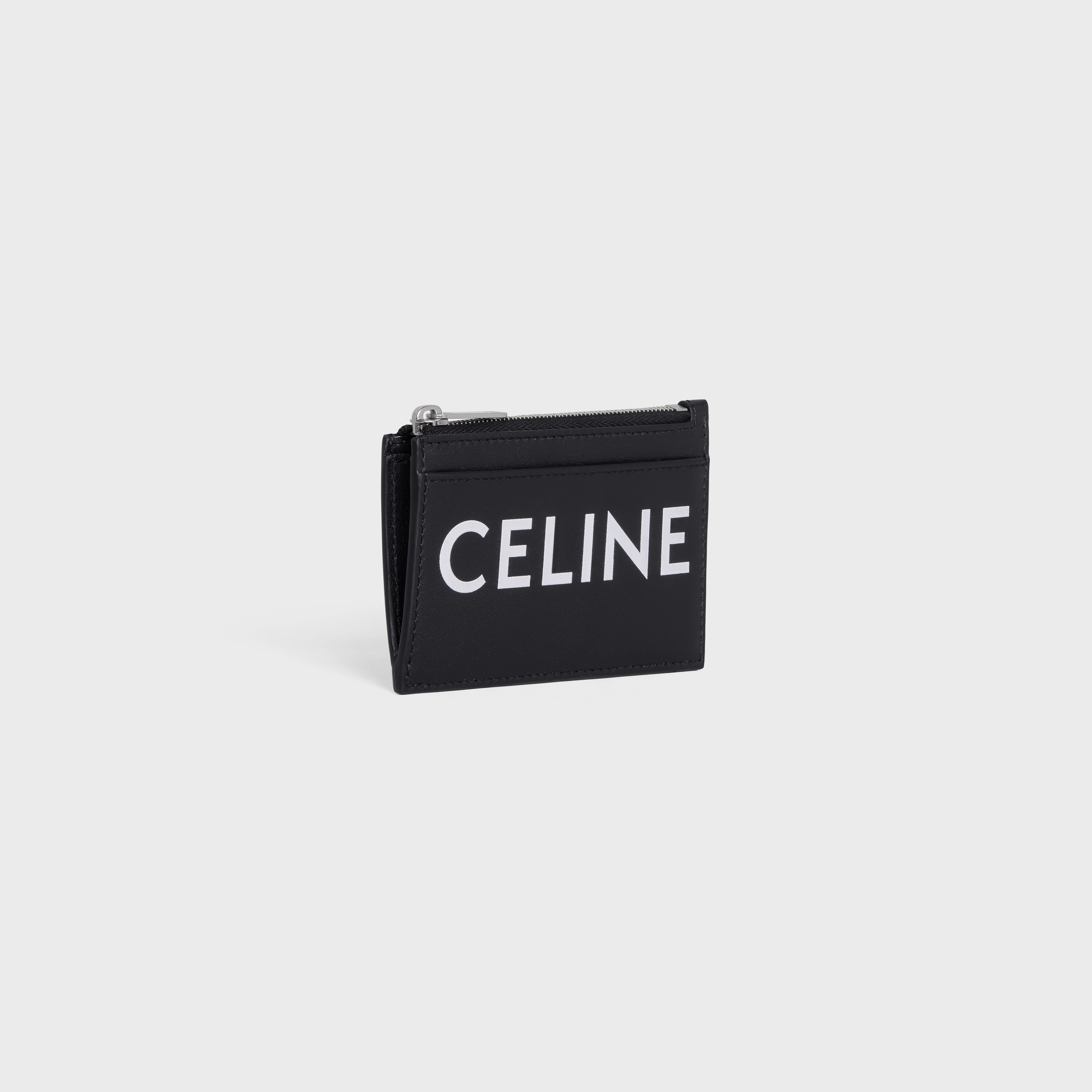 Zipped Card Holder in Smooth Calfskin with Celine Print - 2