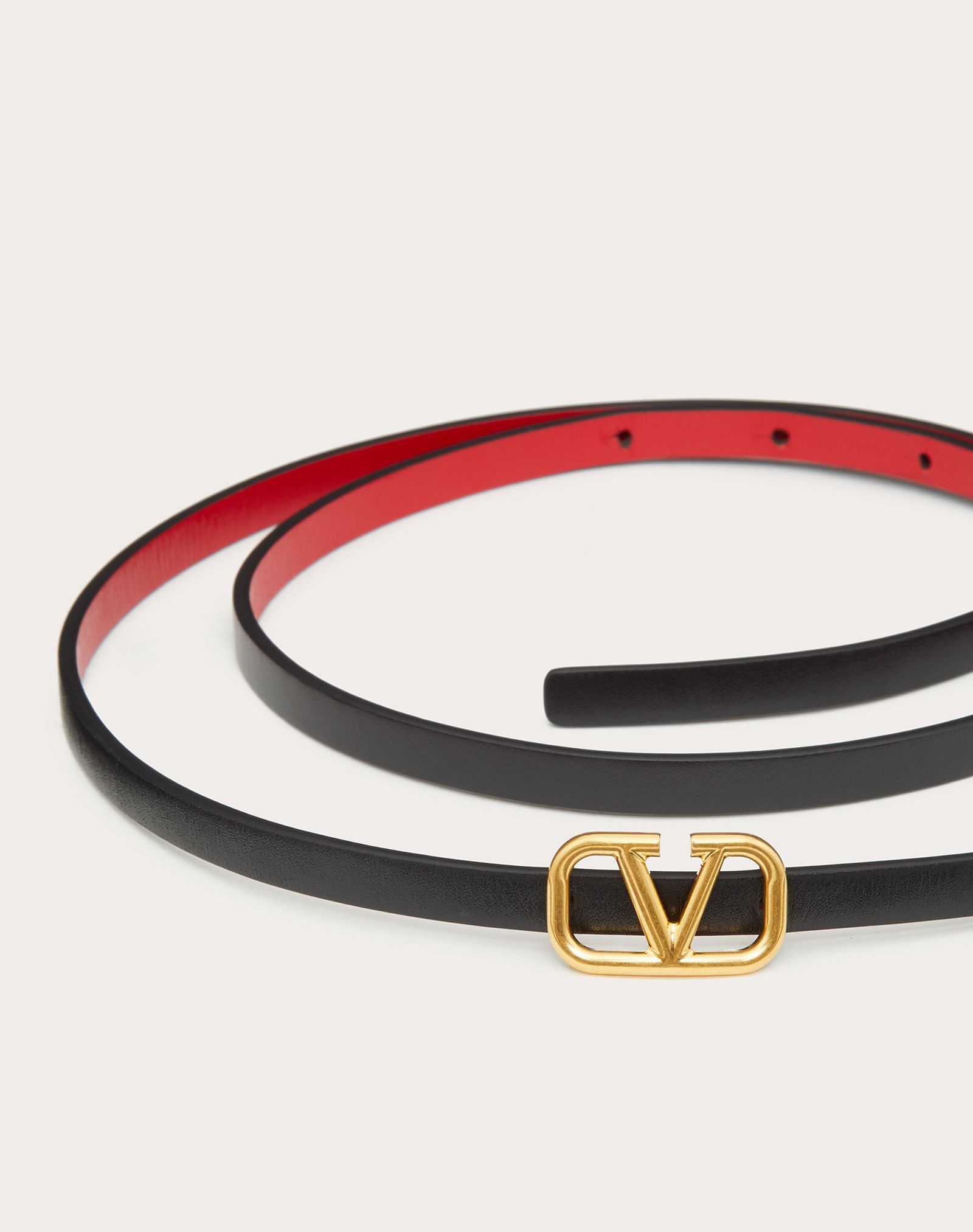 REVERSIBLE VLOGO SIGNATURE BELT IN GLOSSY CALFSKIN 8 MM - 2