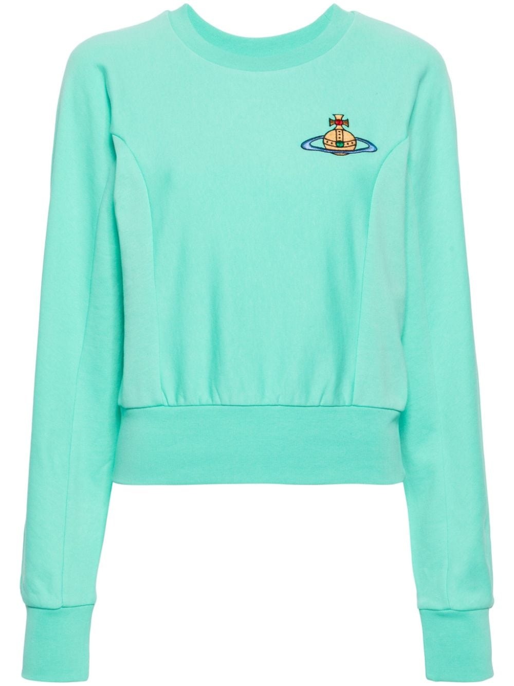 Orb-embroidered cotton sweatshirt - 1