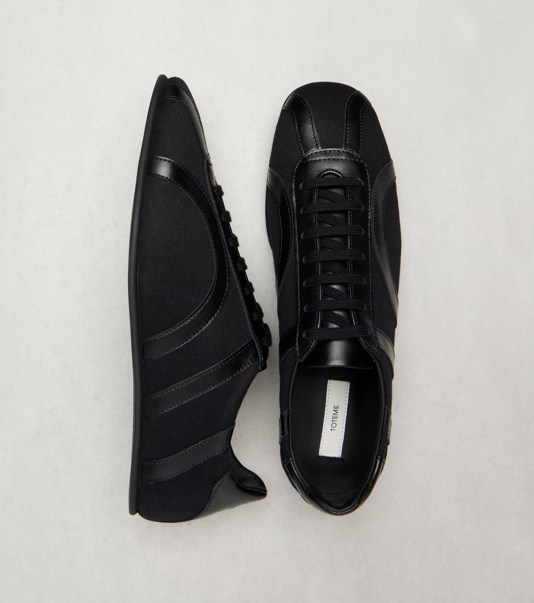 Leather-trimmed sneakers - 5
